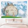 Hayao Miyazaki Totoro Background Cloth Ins Hanging Cloth Anime Hanging Paint Wall Bedhead Tapestry Room Dormitory Wall Cloth