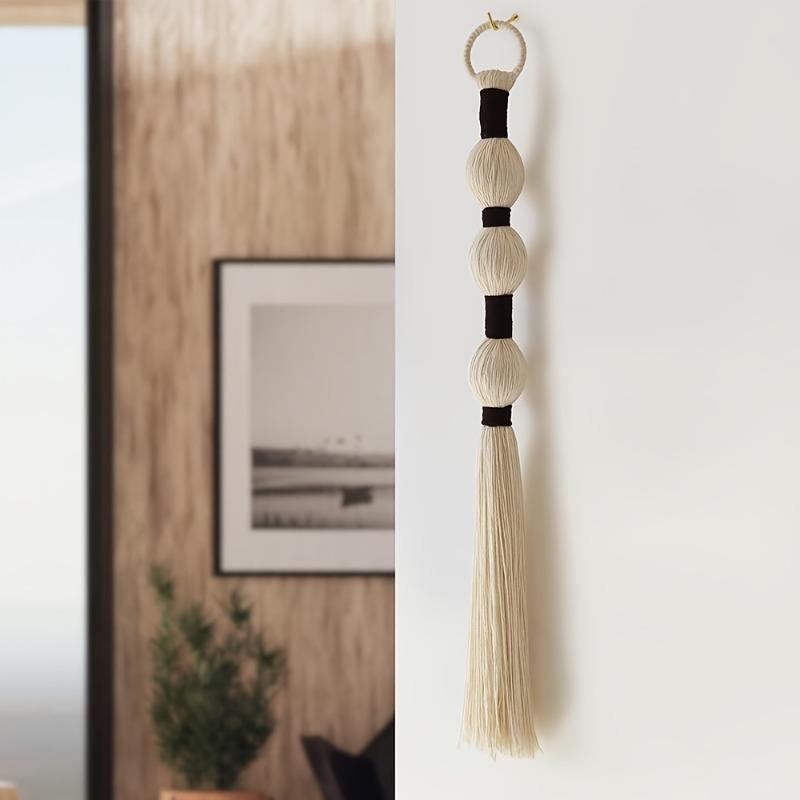 1Pc Hand-woven Artistic Spherical fringed wall hanging, simple art, easy to enhance the style of space, suitable for decorating homes, shops