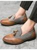 Men Loafers SlipOn New High Quality Men'S Dress Shoes Slip Social Leather Business Formal Leather Wedding Office