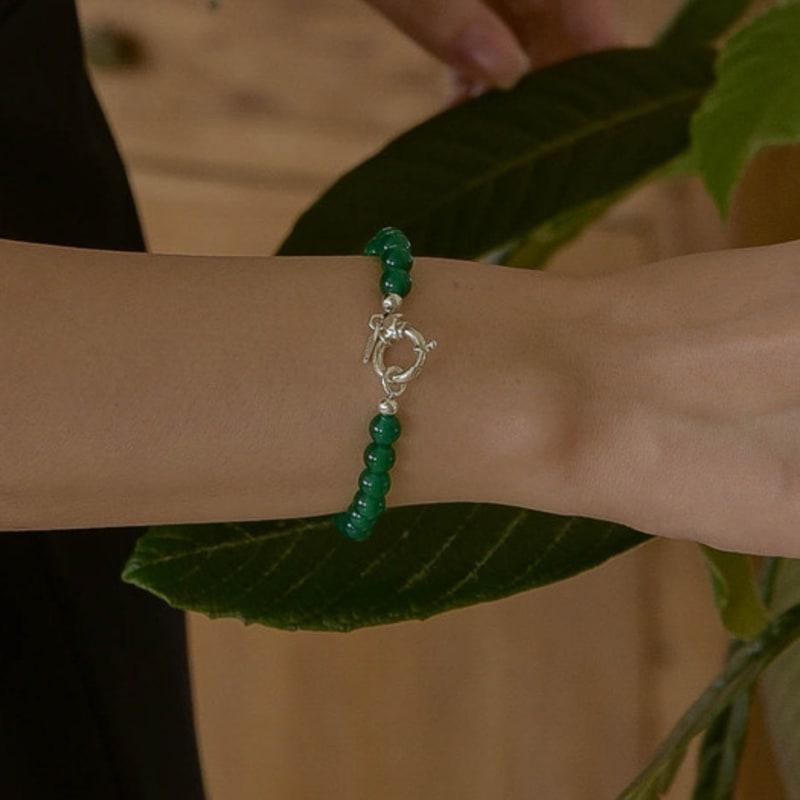 

Retro finger Green Onyx Bracelet_SB183 SB183 Green Onyx Bracelet 20cm