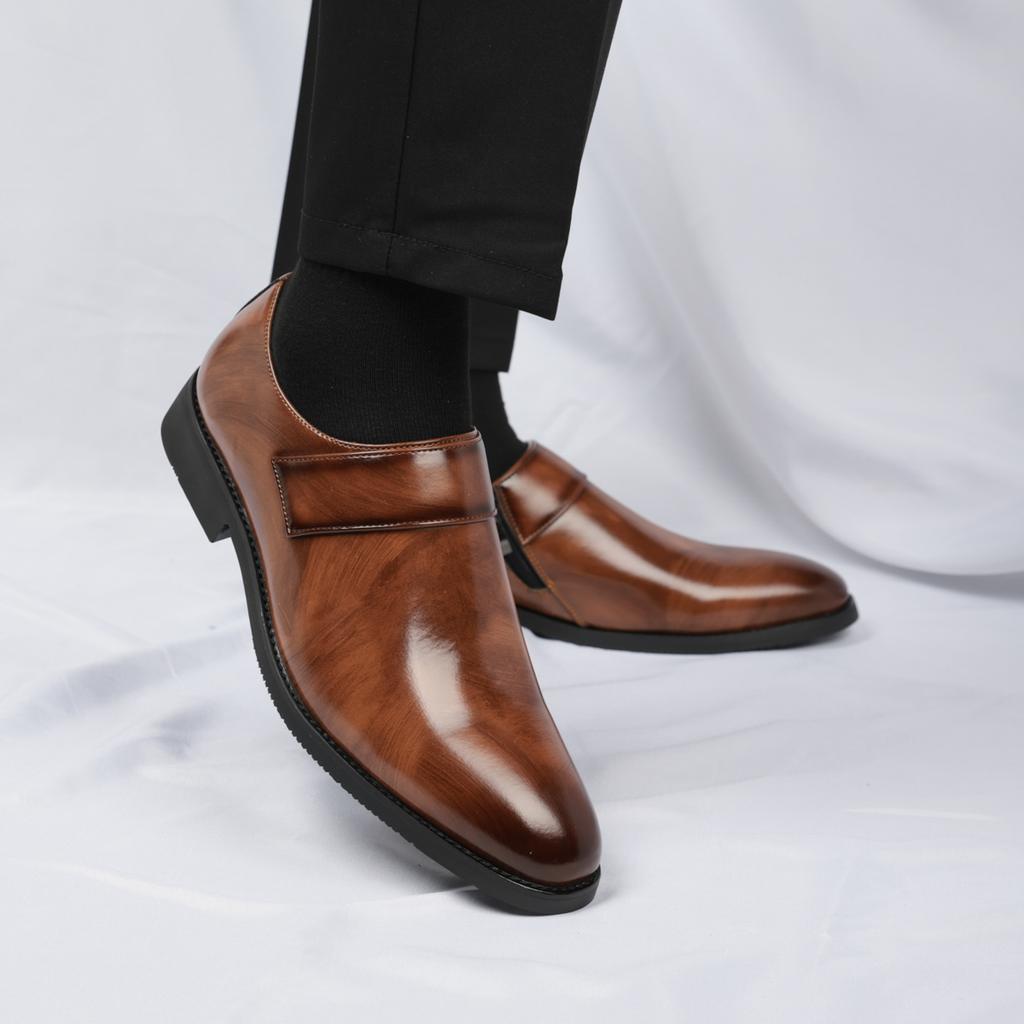 Fashion Man All-match Loafers Men's Business New Attire Leather Shoes Leather Wedding Shoe Pointed Toe Trend Hair Stylist Men's Shoes
