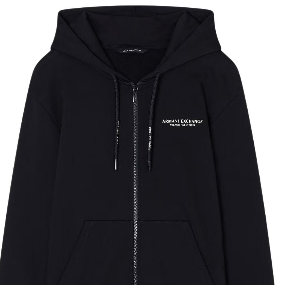 Armani Exchange Bavlněná mikina s kapucí a zipem Pánské mikiny XW001452-AF10830-MC021