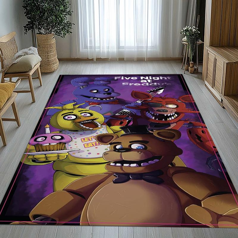 

Хоррор Фредди F-FNAF Игры Гостиная Нескользящий Ковер Мягкий Ковер для Спальни Детской Игровой Комнаты Дивана, Домашний Декор Придверный Коврик Подарок 40x60cm