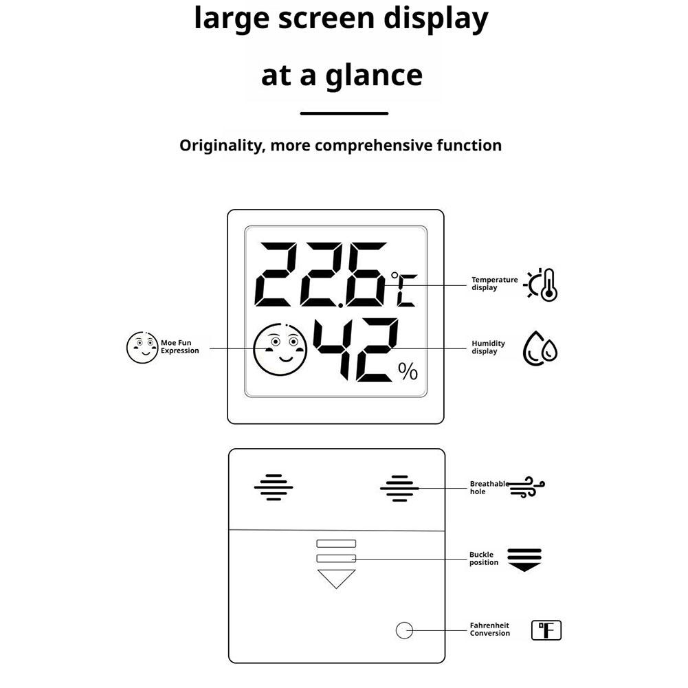 Mini LCD Pattern Digital Thermometer Hygrometer Indoor Electronic Temperature Hygrometer Sensor Meter Household Thermometer