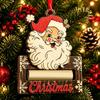 Holiday Hanging Decor Christmas Wooden Money Holder Ornament Santa Reindeer Snowman Elf Cash Holder Xmas Tree Gift Decoration
