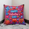 1 Piece, Happy Valentine's Day Atmosphere Poster, New Decorative Pillow Cover