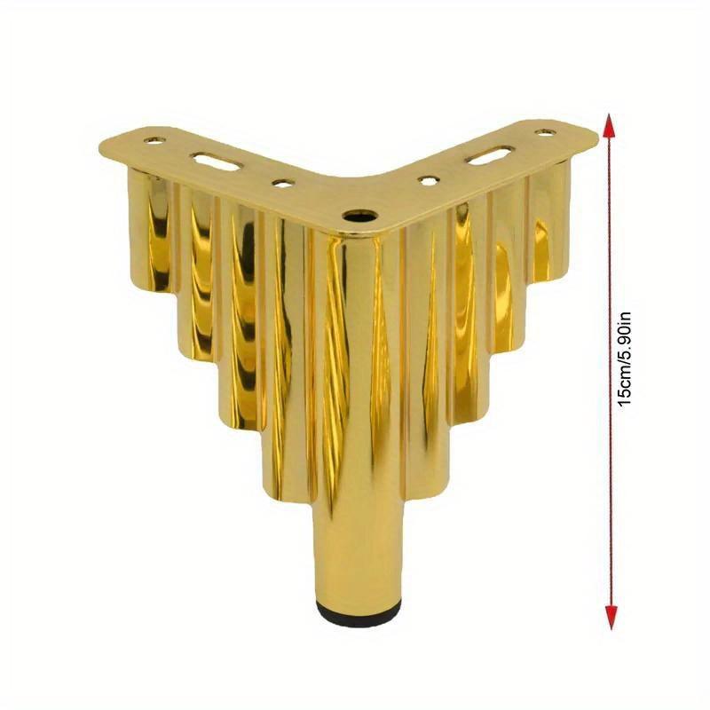 4ks Nábytkové nožičky Basic Heavy Duty Triangle top Talířové nožičky pro pohovky rozkládací pohovky Komoda s gumovými chrániči podlahy