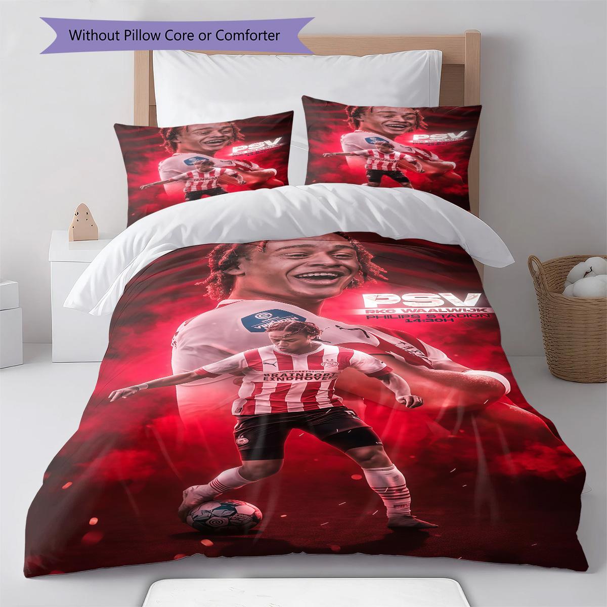 

PSV Eindhoven RugPattern Bedding Quilt Set Quilt Cover Pillowcase Home Decoration Birthday Gift (1 * duvet cover + 2 * pillowcase, without core) 135x200cm