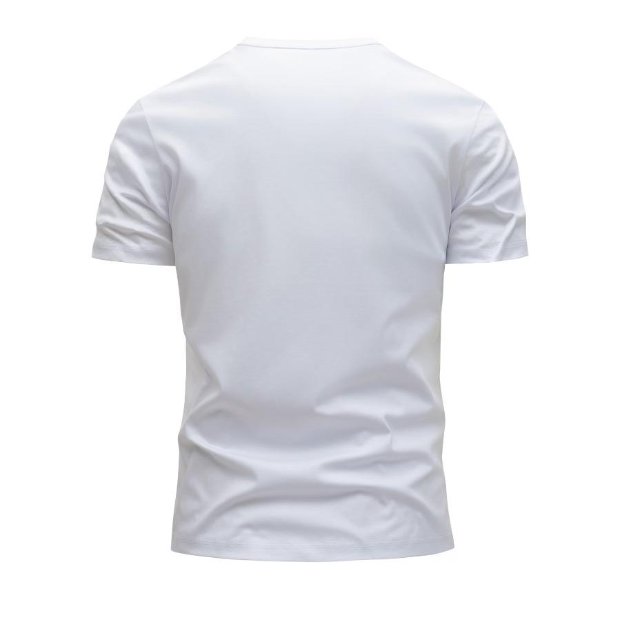 100% Cotton Men's T-shirt Summer Short Sleeved Thin Top Slim Fit Round Neck Breathable Casual Daily Trend Graffiti Print Splashed Ink Design Street