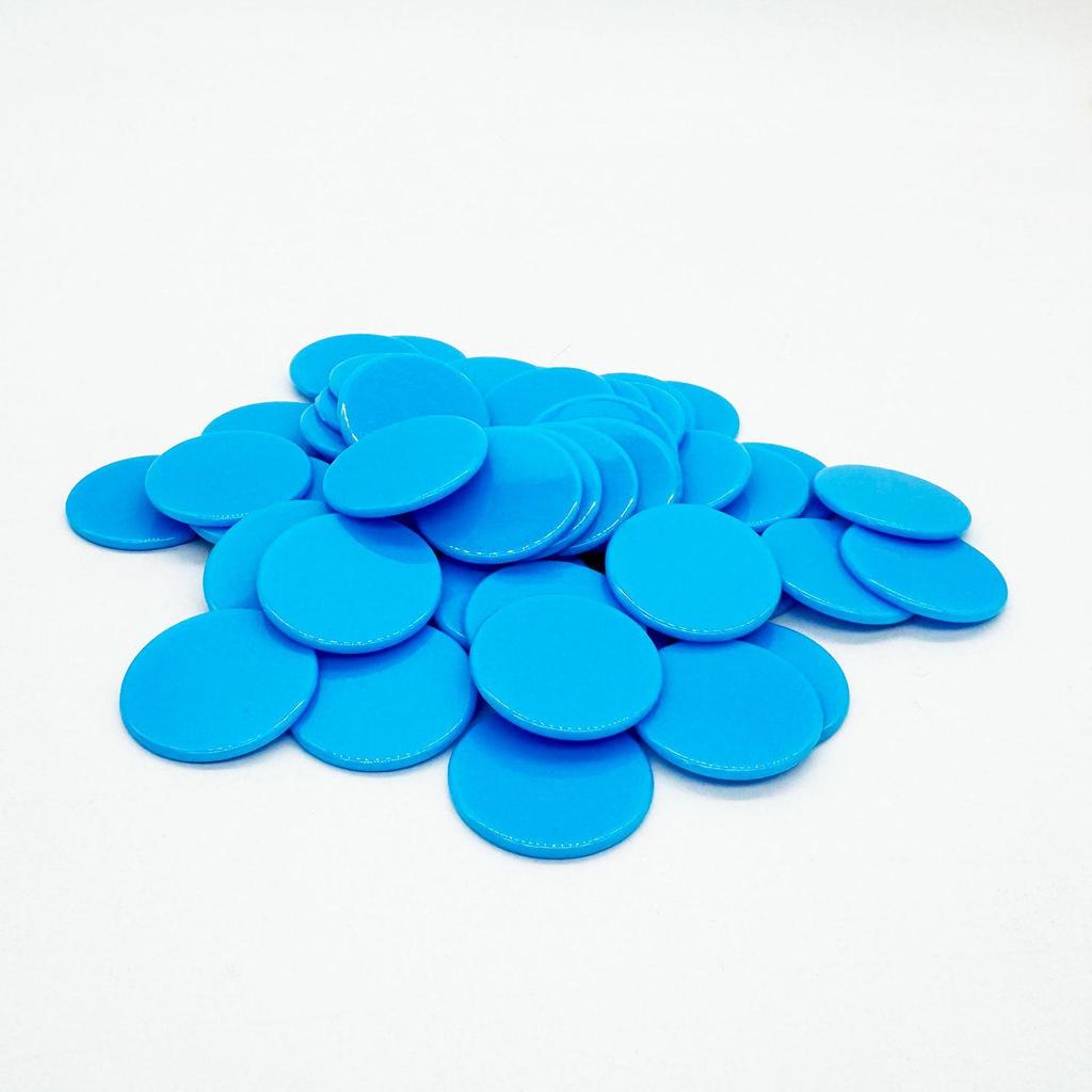 Thickened 25mm Transparent Solid Color Round Chips: 10 Colors for Early Education and Montessori Math Counting Aids