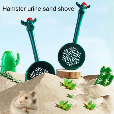 Hamster Sand Shovel Cartoon Shape Long Handle 2mm Dense Hole Reusable