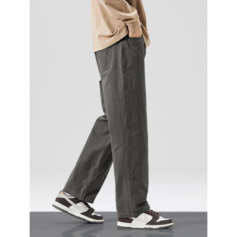 | Retro trendy brand loose straight casual pants men's spring new simple and versatile tooling pants