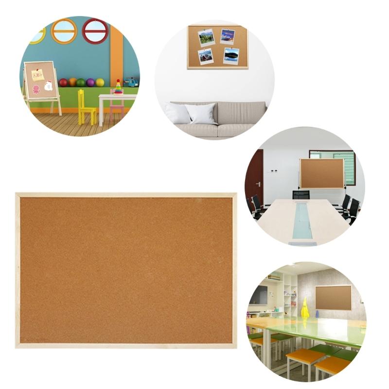 Dual-Sided Corkboard Bulletin Board with Solid Pine Wood Frame Perfect for Notice Board Wall Decoration 30x40CM 40x60CM