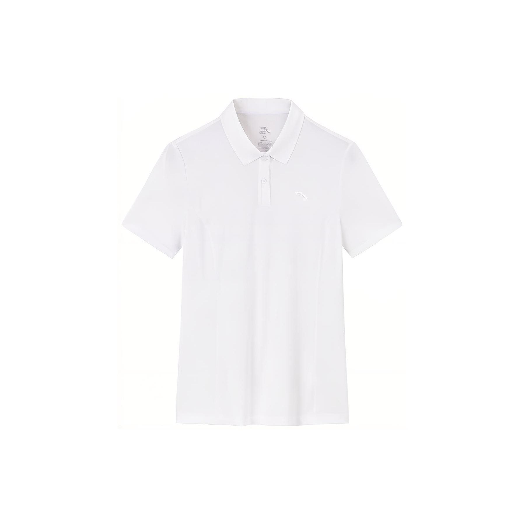 

Anta Тренировочная серия однотонный влагоотводящий дышащий свитер с коротким рукавом поло женские топы белоснежный 962427109-1 XS