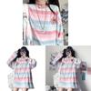 Tshirt For Women Autumn Long Sleeve Striped Knit Casual Top For Office Wear