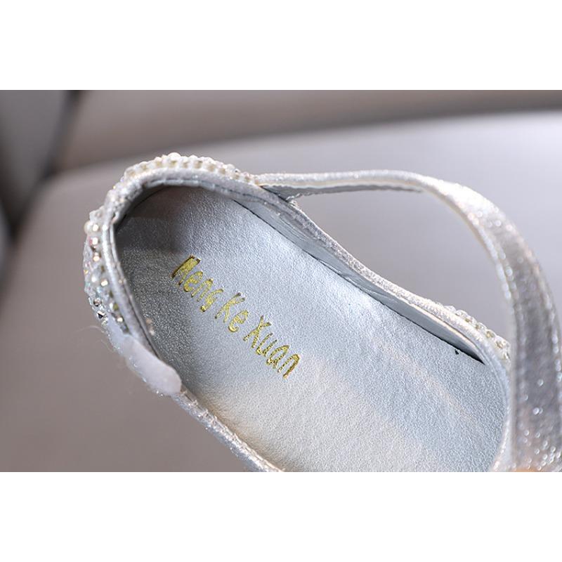Autumn new style ladylike baby girl girls' princess rhinestone flat shoes, leather shoes, dance performance shoes