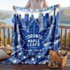 Warm Flannel Blanket Toronto Maple Leafs Pattern, Lightweight Comfortable Throw Blanket for Bed Sofa Use