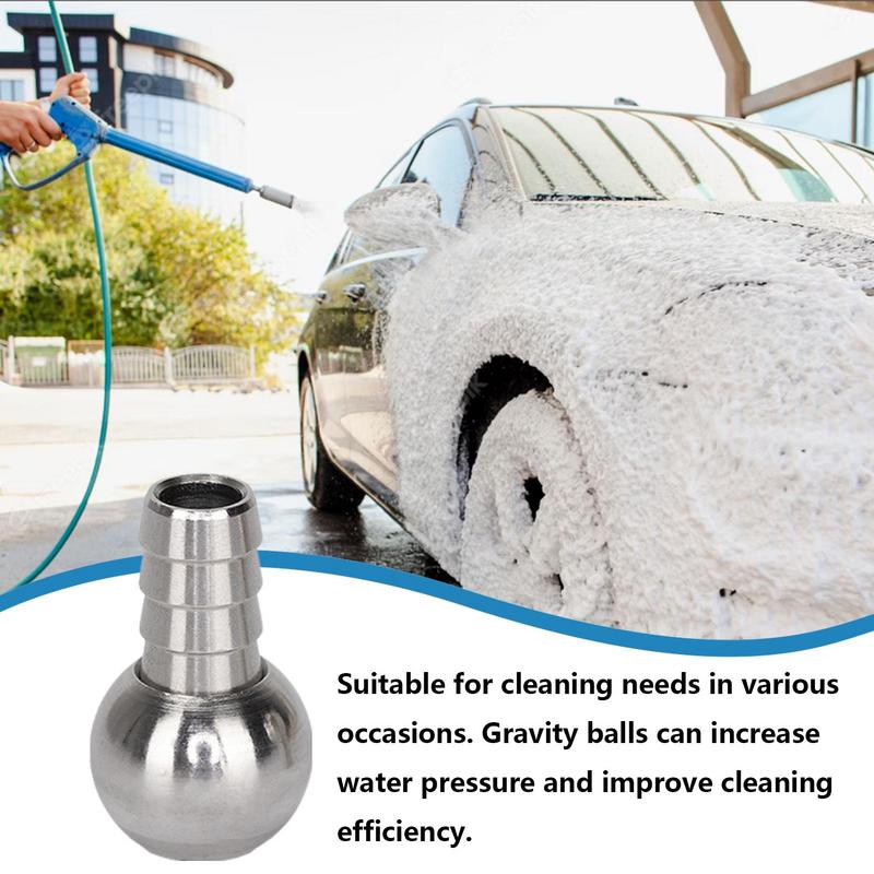 Stainless Steel Foam Cannon Filter Weighted Straw Filter Ball Hose Attachment For Pressure Washer Reusable Car Foam Accessories