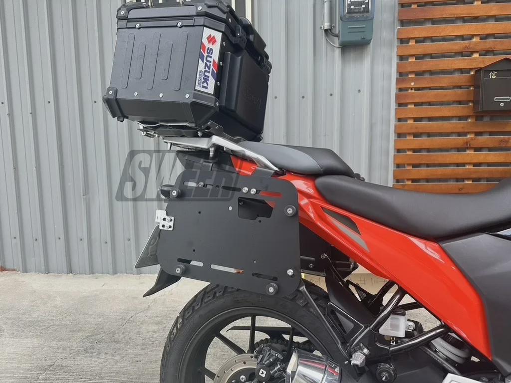 35L Black Warrior Waterproof Aluminum Motorcycle Side Box Set: Includes 18L Quick Release Anti-collision Side Box