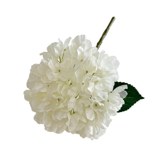 Large Hydrangea Artificial Flowers Full Bloom Faux Silk Hydrangeas with Stem for Home Wedding Party Decor Table