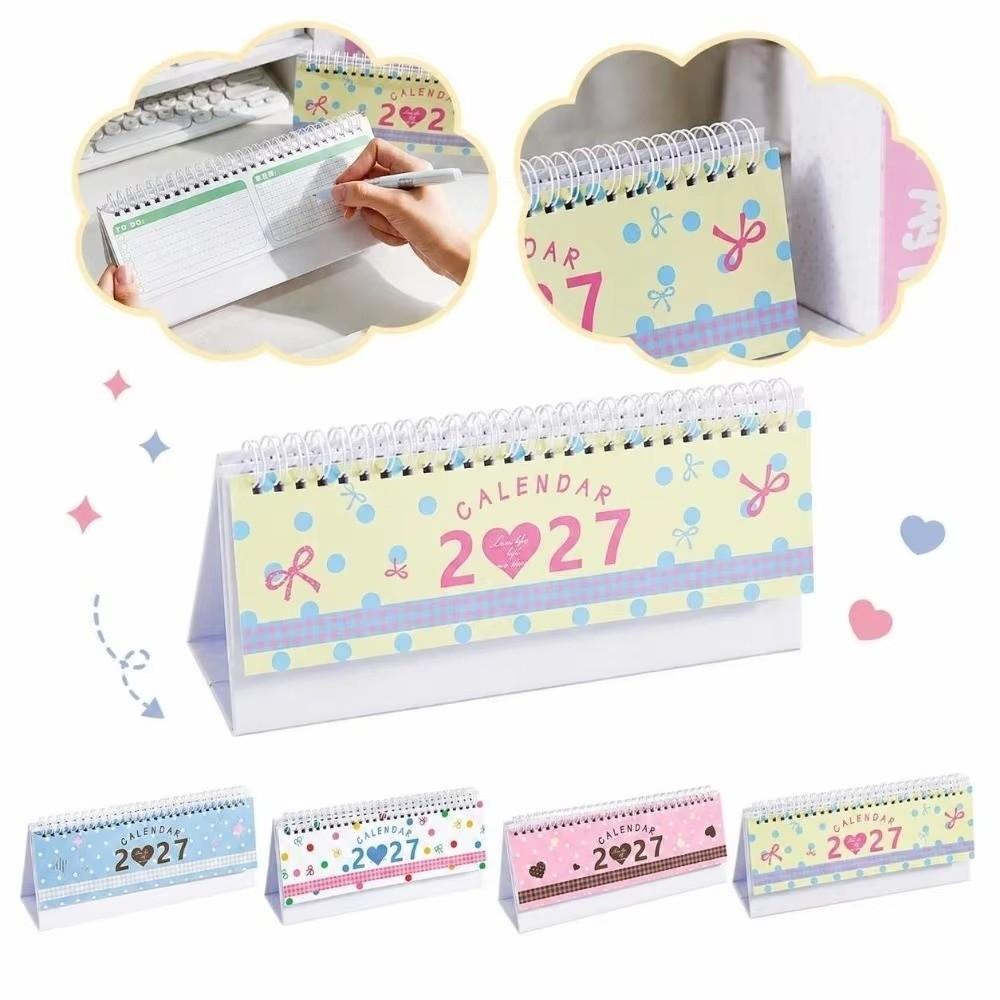 Foldable Stand 2027 Desk Calendar Simple Design Table Calendar INS Standing Calendar Home Office