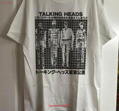 Talking Heads 80s Japan White T Shirt Size S 5XL Vintage Washed Soft Graphic Top For Everyday Wear Comfortable Fashion Slightly