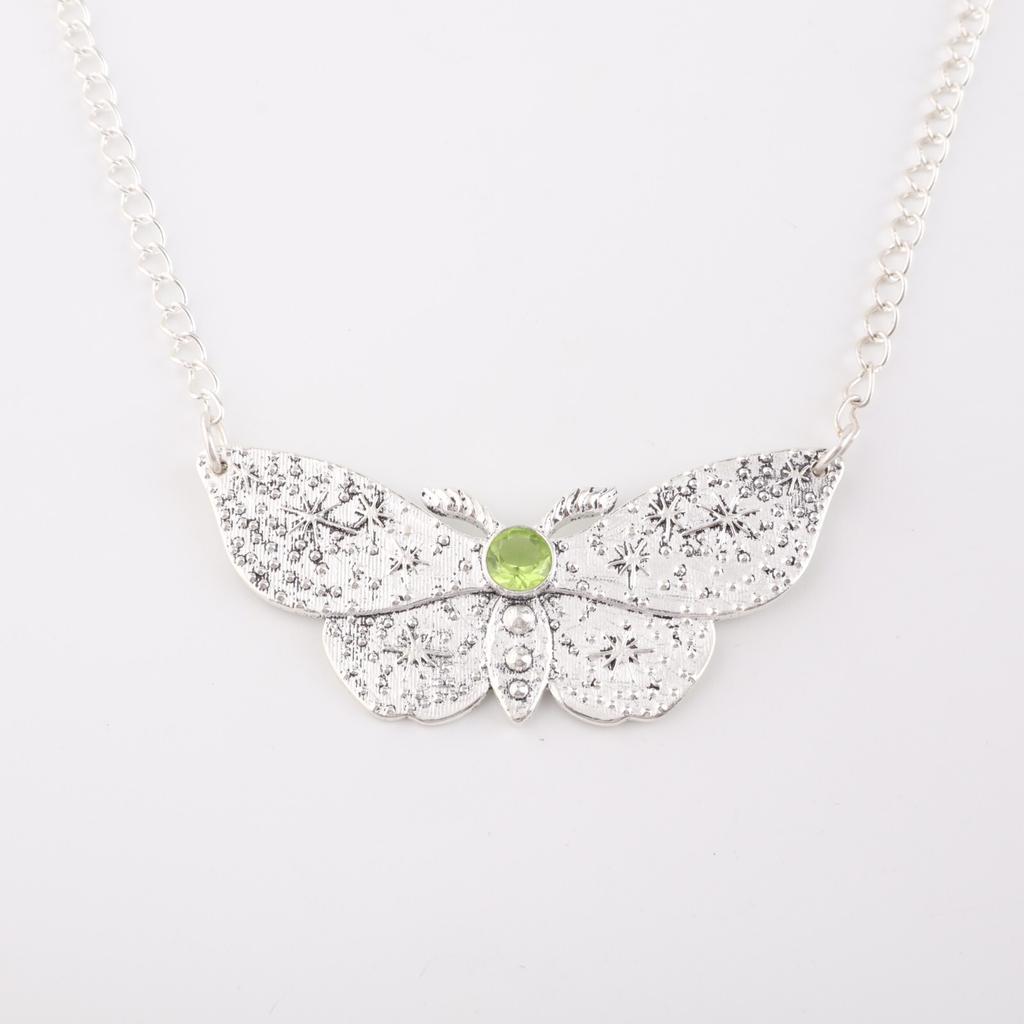 Rare Peridot Gemstone 925 Sterling Silver Jewelry Pendant 0.7" For Wedding Gift CP-35-6