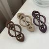 Hair Barrette Retro Style Hollow Metal Spring Design Back Head Hair Clip Women Matte Finish Hair Accessories