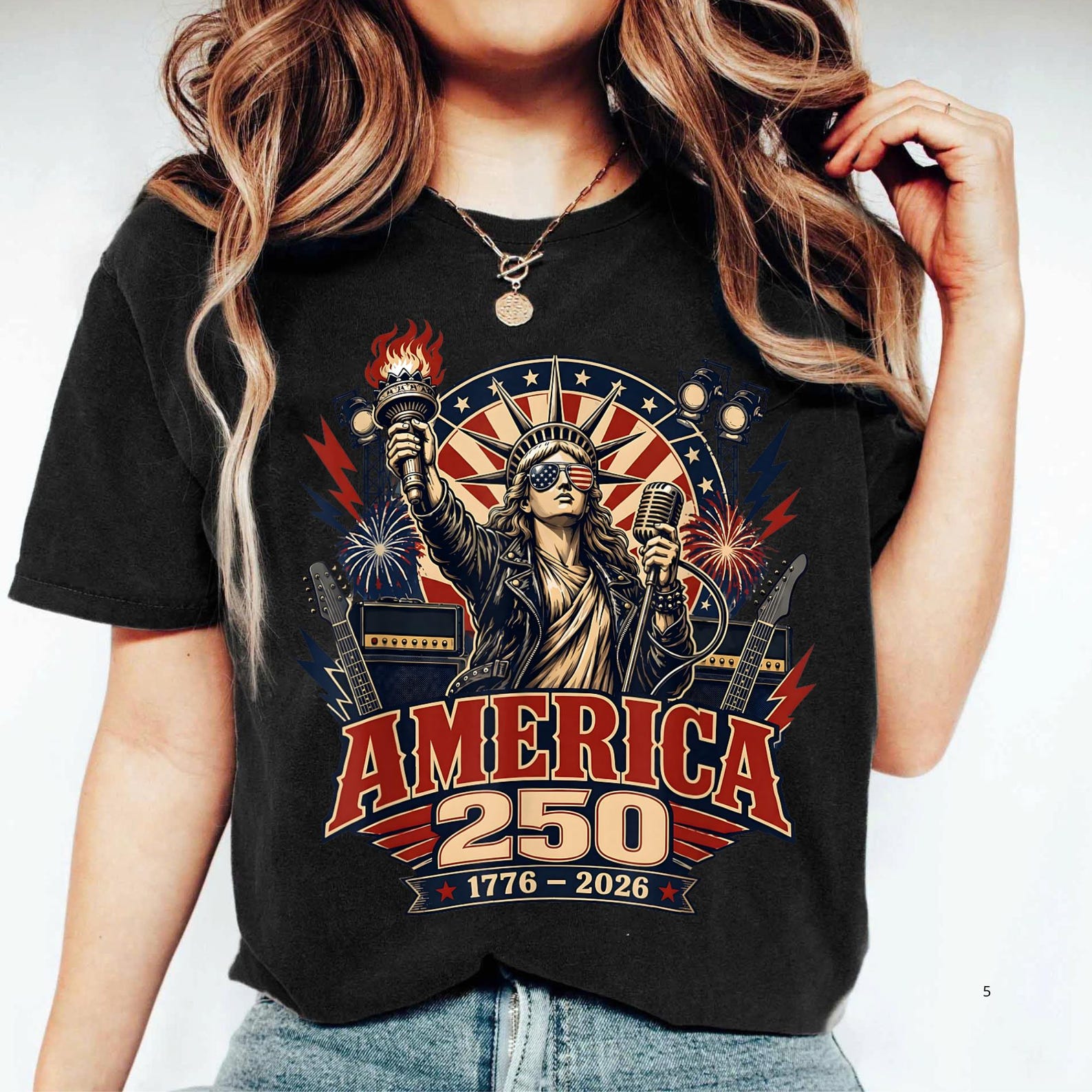 America 250th Anniversary Statue of Liberty Graphic Shirt (1776-2026), 250 Years Anniversary USA Shirt, 1776 Patriotic T‑Shirt S
