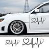 Car Body Door Side Vinyl Film Stickers Auto Graphics Heartbeat of Stethoscope Window DIY Decoration Decals Tuning Accessories