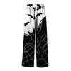 Women's Printed Wide Leg Pants With Pockets High Waist Drawstring Loose Casual Pants