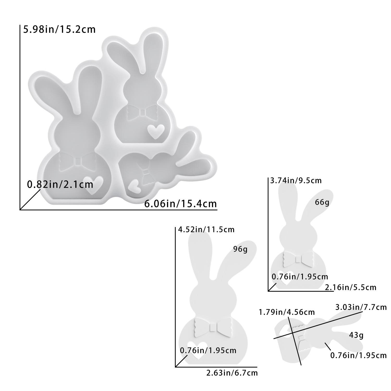 

Rabbit Figurine Mold Unique Rabbit Resin Mold Easter Rabbit Mold Reusable For Resin Craft Candle Making Plaster Decoration