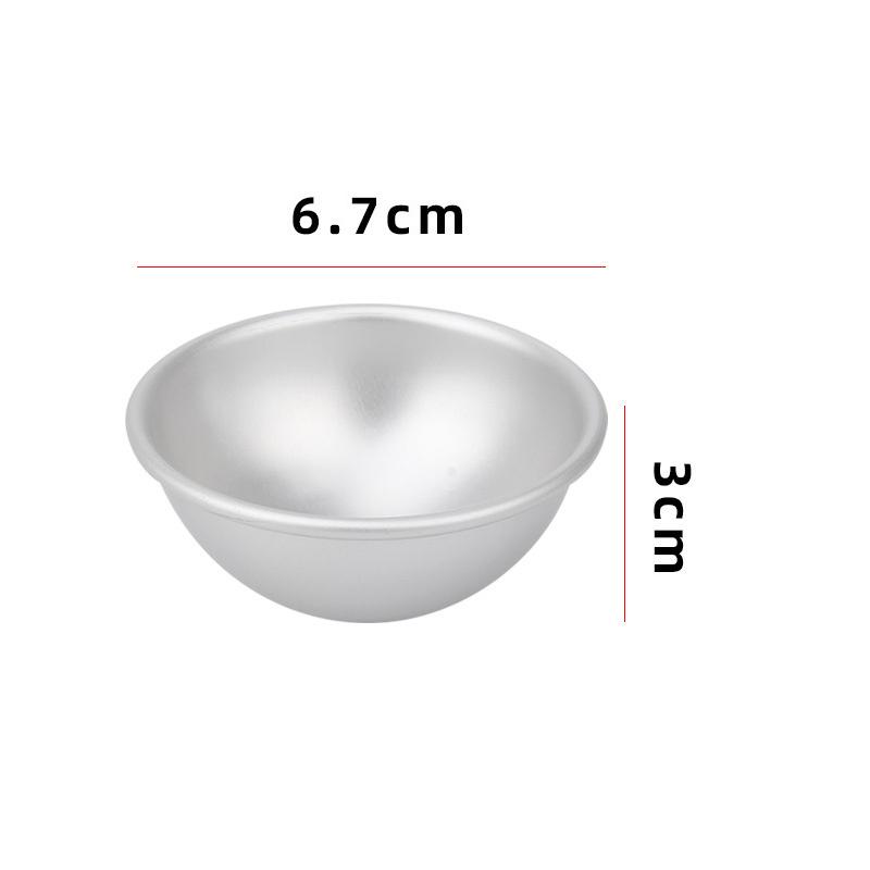Practical Daifuku Dessert Bomb Mold Pan Tin Baking Cake Pastry Mould Snowball Mochi Mold 3D Aluminum Ball