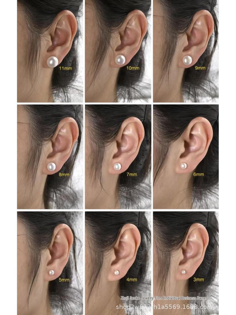 Aurora Keshi Pearl Stud Earrings - S925 Silver Irregular Design, Simple & Exquisite Style for Women