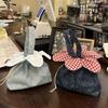 Nylon Drawstring Bag Large Capacity Irregular Handbag Fashion Flower Shape Bucket Bag Daily
