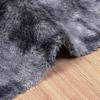 Shaggy High Pile Carpet NAVARRA Dark Grey 160 x 160 cm Polyester