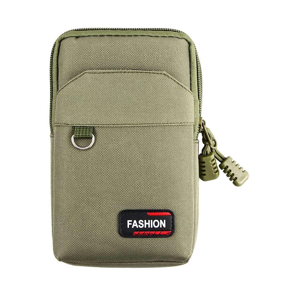 Single/Double Layer Nylon Colth Men Phone Pouch Belt Waist Bag Waist Fanny Pack Mobile Phone Bags