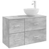Bathroom Furniture Set 2 Pcs Concrete Grey Particleboard