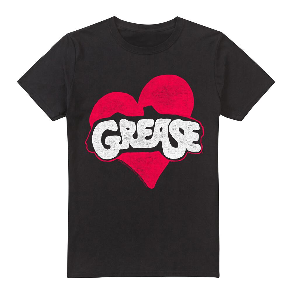 Grease Heart T-Shirt S-2XL Black XL