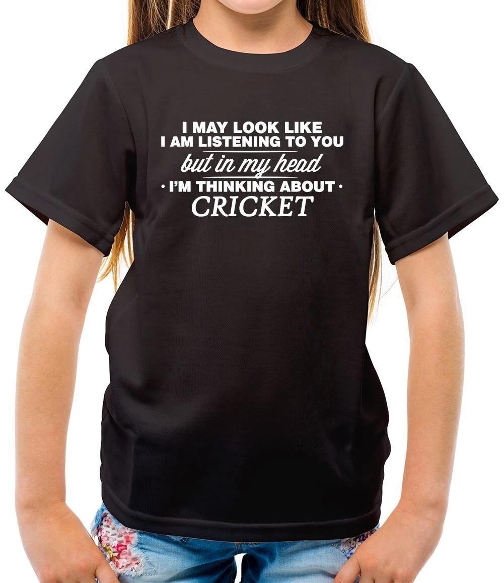 My Testa I M Thinking About Cricket - T-Shirt - Player Bat Ball 100