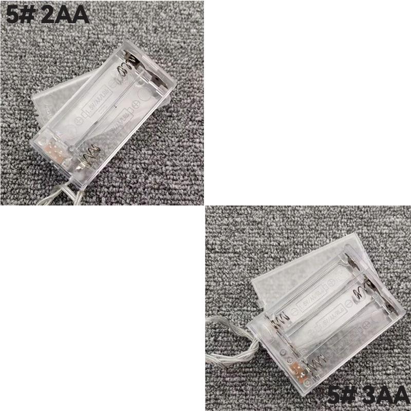 Transparent Milky White Frosted 5/7 Battery Box with Switch And Tail Wire DIY Decorative Light Electronic Circuit Accessories
