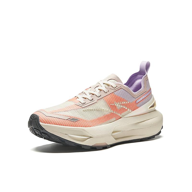 Anta Comfortable Shock Absorbing Non-Slip Durable Low-Top Running Shoes Men Sneakers Beige Orange 112436603A-1