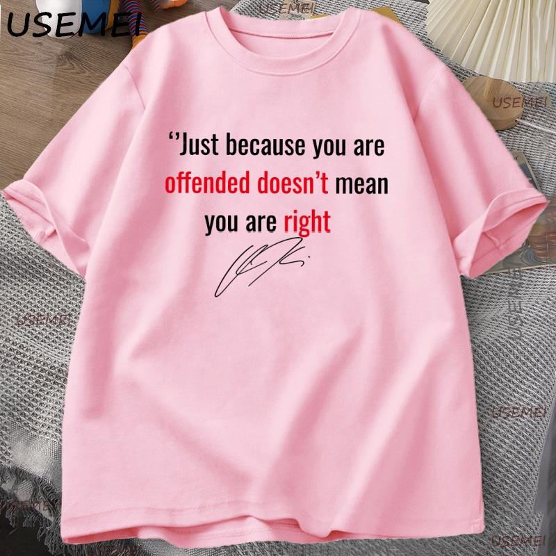 

Charlie Kirk T-Shirt Men Christian T Shirt Human Rights Harajuku Aesthetic Letter Print T-Shirts Casual Cool Clothing XXXL розовый