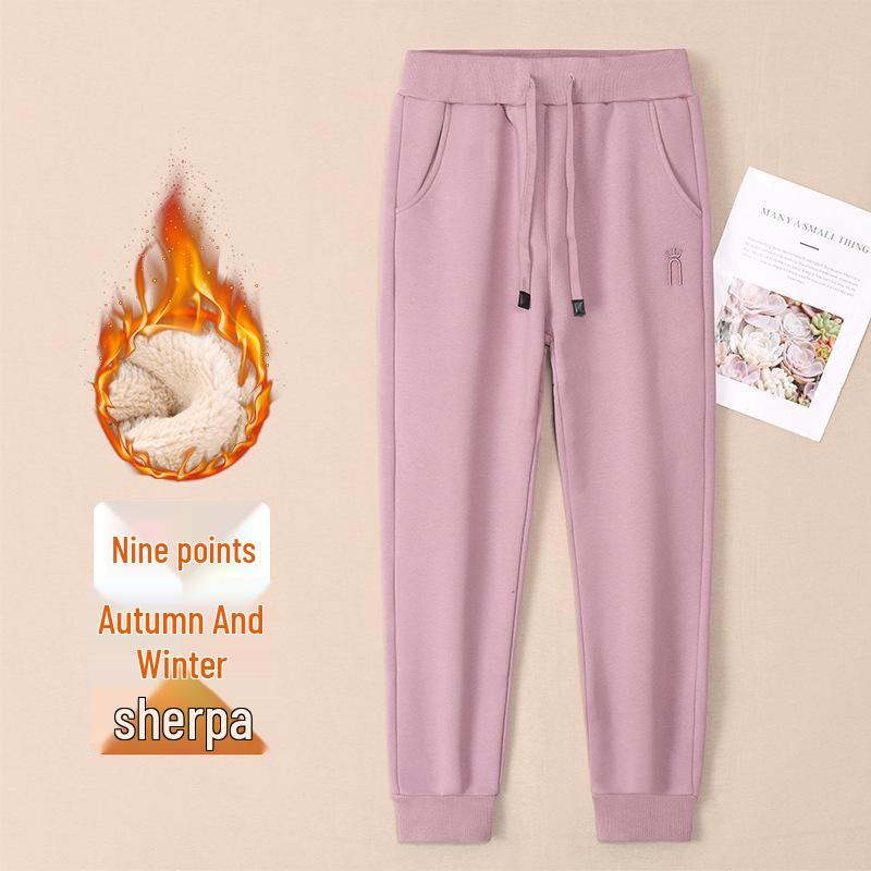 GAGN Women's Petite Fleece-Lined Chenille Jogger Pants - 2025 Autumn/Winter Collection