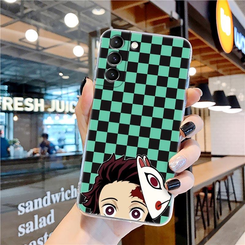 Kamado Nezuko Kimetsu No Yaiba Demon Slayer Clear Case for Samsung Galaxy S22 S21 S20 FE S 22 Ultra S10 E S9 Plus 5G Cover Coque