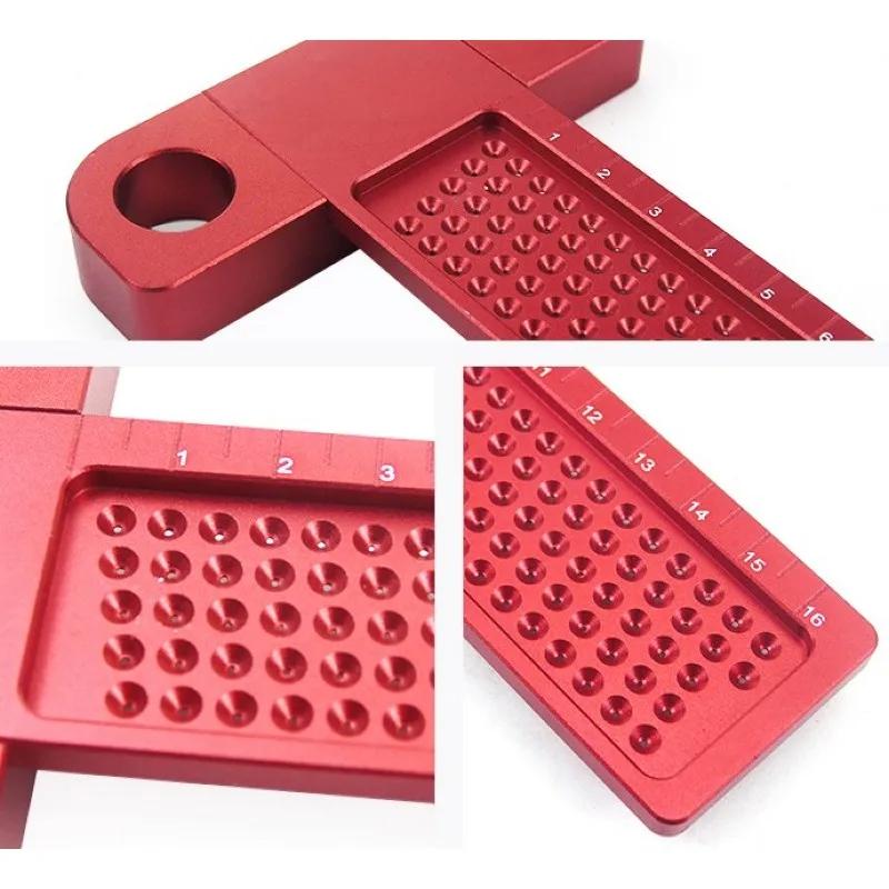 Woodworking Scribe 60-400mm T-type Ruler Hole Scribing Ruler Aluminum Alloy Line Drawing Marking Gauge DIY Measuring Tools