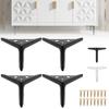 4pcs 6 Inch Galvanized Iron Furniture Legs Heavy Duty for Sofa Cabinet Table with 16 Screws DIY Replacement