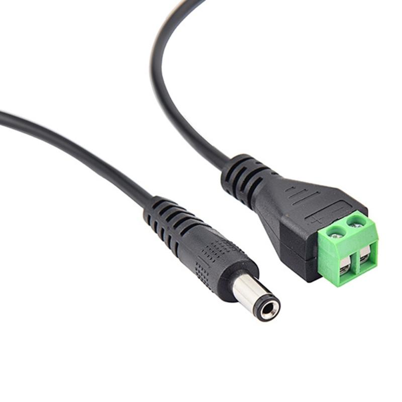 DC5.5x2.1mm Male Power Cable with Screw Terminals For LED Strips CCTV Cameras 12V/24V Power Supply Not Need Solder