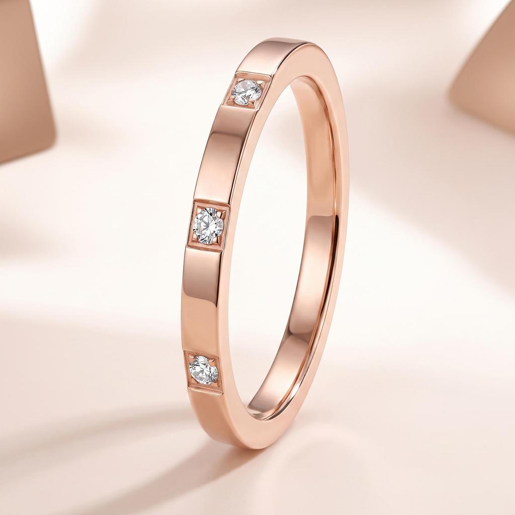 Elegant Full Circle Heart Ring: Fade-Resistant Gold Vacuum-Plated Titanium Steel, Korean Style Couple Ring, Women's Jewelry.