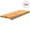 VidaXL Treppenstufen 4 Stk. Hellbraun 70x25x2 cm Massivholz Eiche